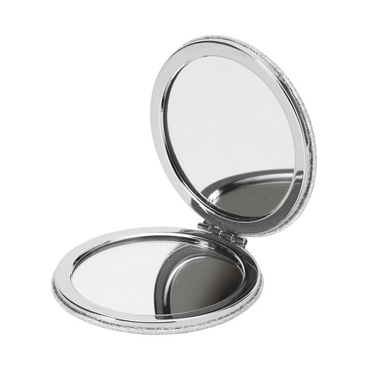 Cricket Oh Beautiful You Silver Glitter Compact Mirror
