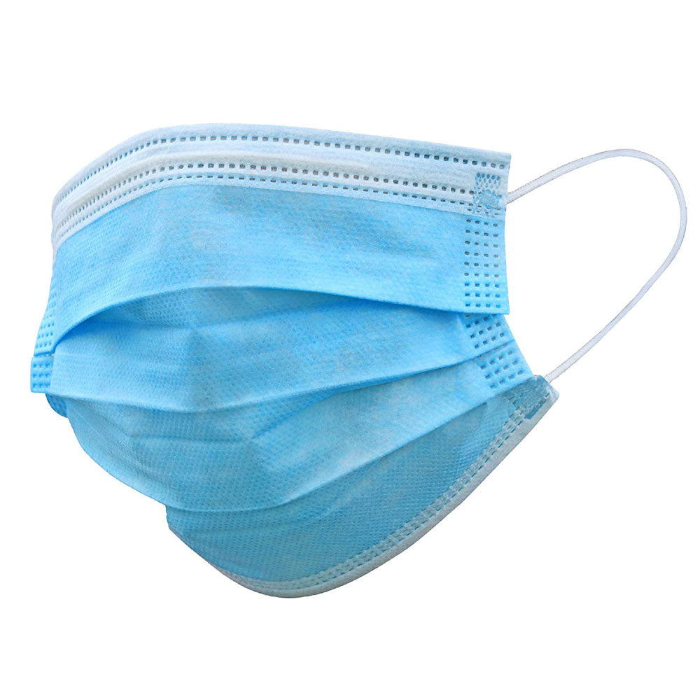 Allure Blue Disposable 3-Ply Face Masks 50pk