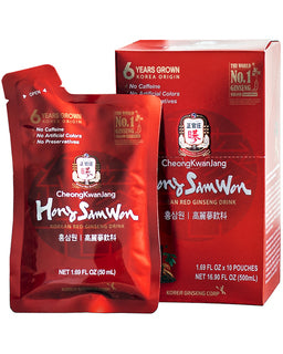 CHEONG-KWAN-JANG Hong Sam Won Korean Red Ginseng Drink 10 Pouches