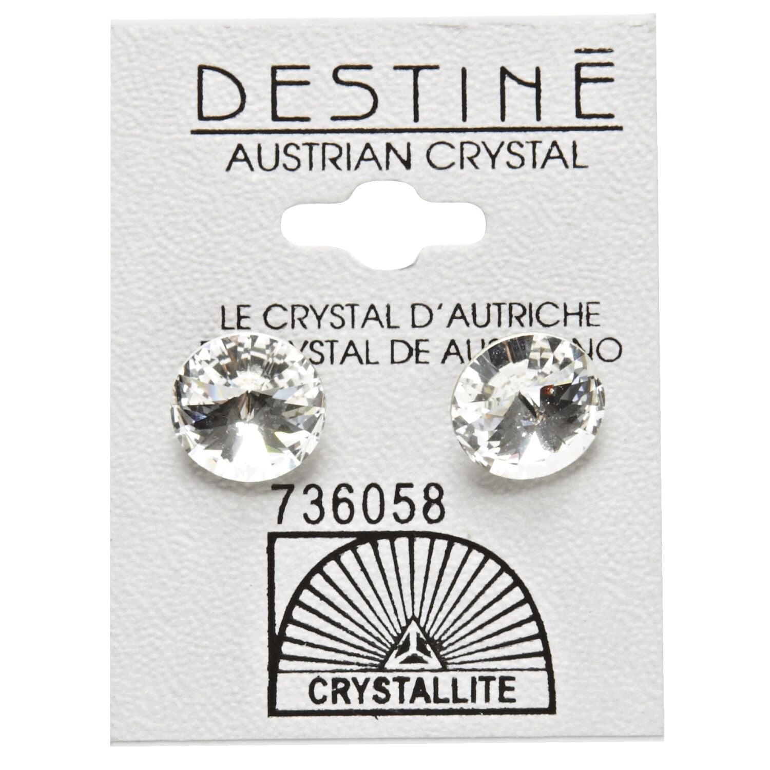 Crystallite Destine Clear Rivoli Earrings