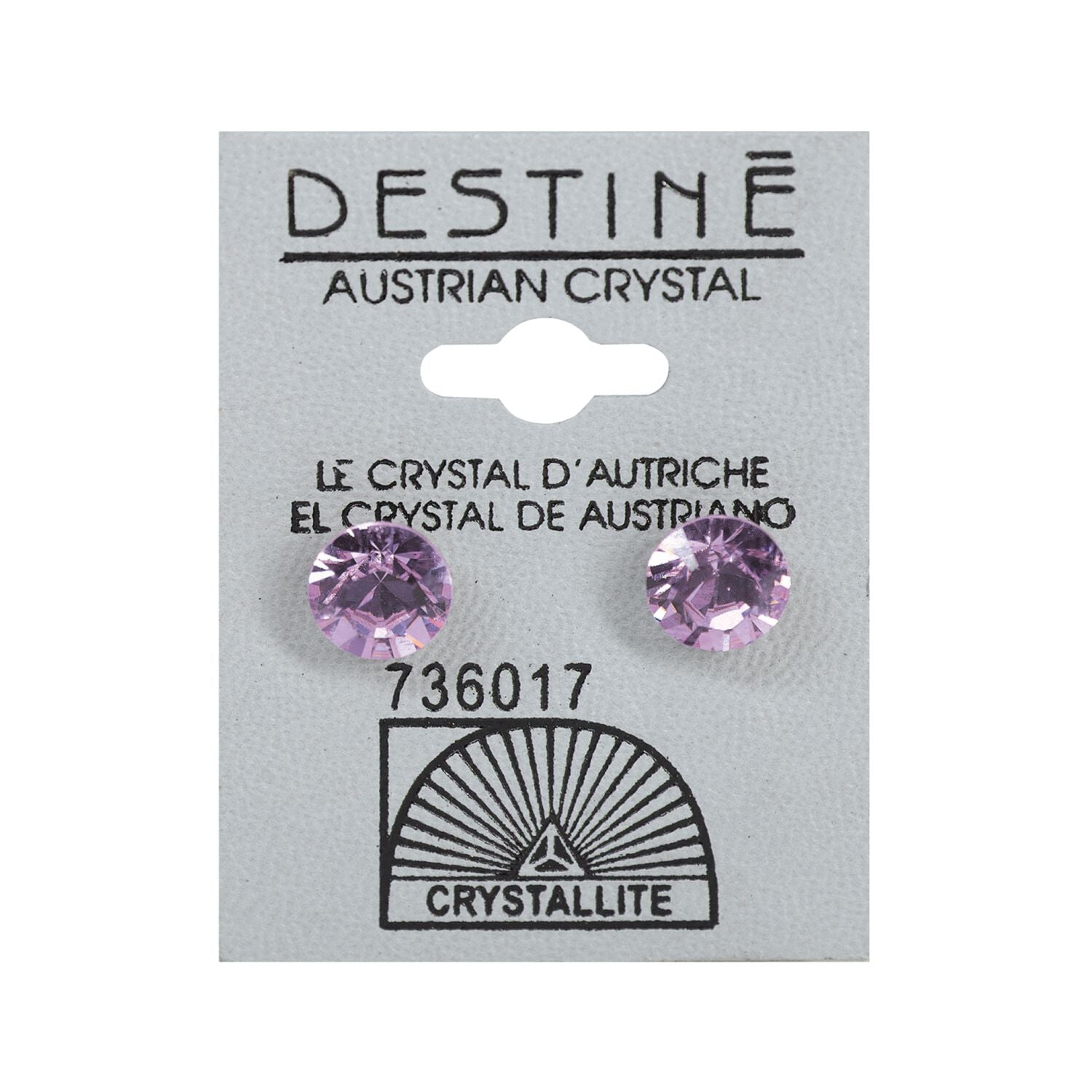 Crystallite Destine 8mm Diamond Cut Earrings
