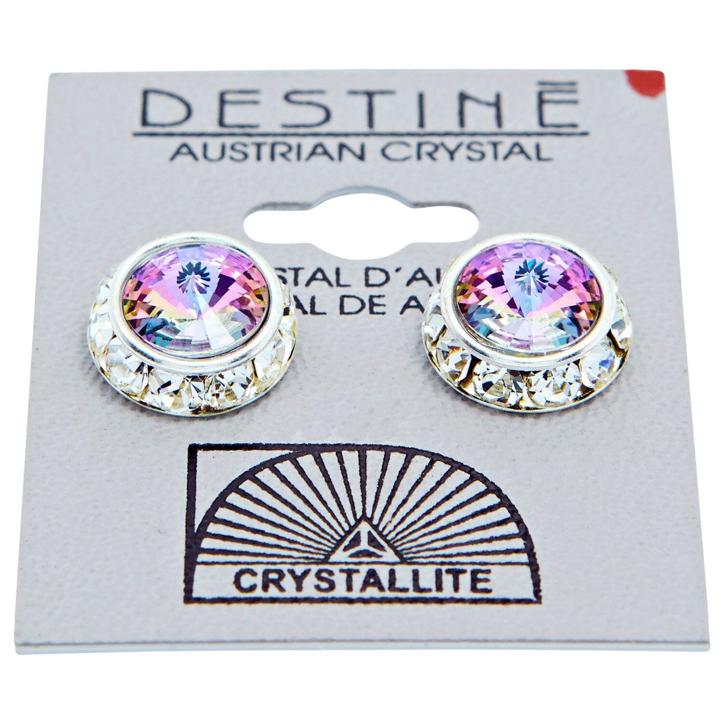 Crystallite Destine Rhinestone Rivoli Earrings