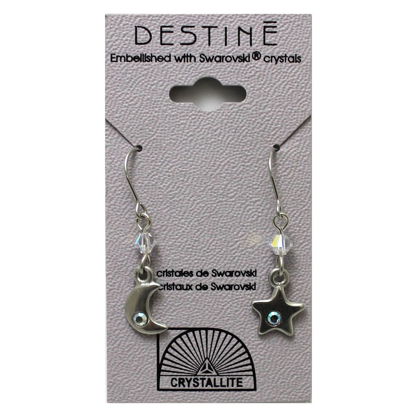931  by   Crystallite Destine Earring Moon and Stars