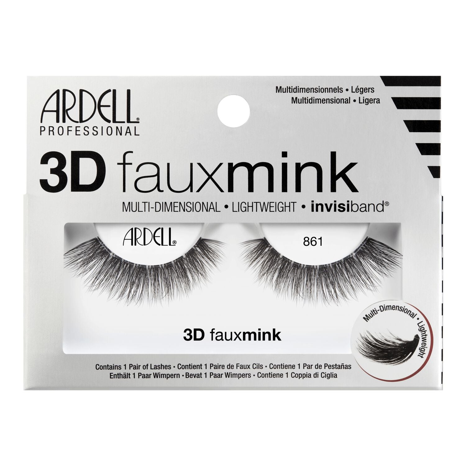 3D Faux Mink Lashes  by   Ardell 3D Faux Mink 861 Lashes