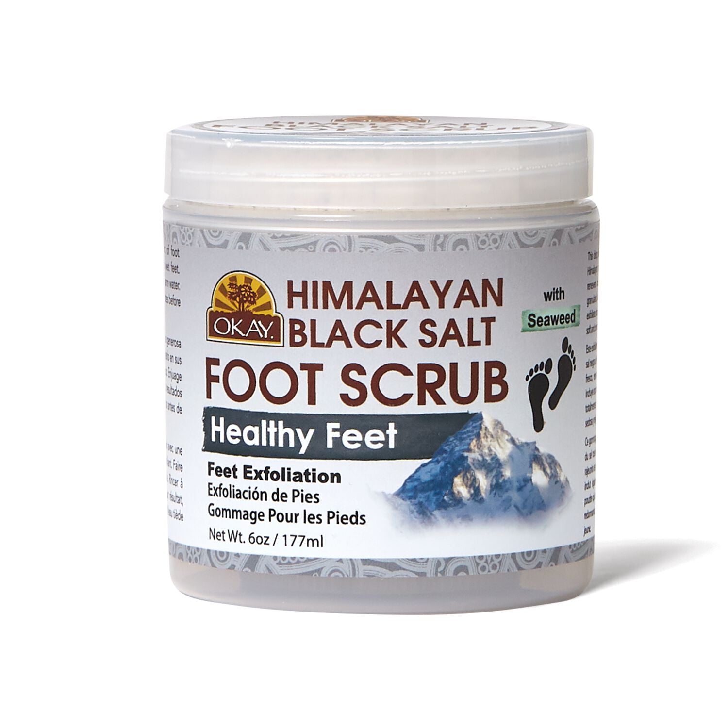 OKAY Himalayan Black Salt Foot Scrub