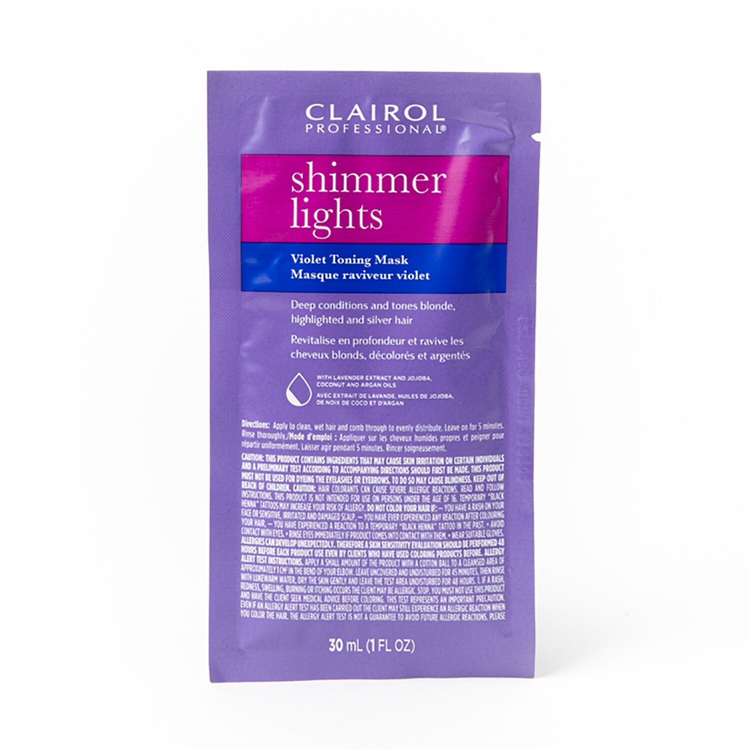 Shimmer Lights  by    Clairol Professional Shimmer Lights Purple Toning Mask Packette