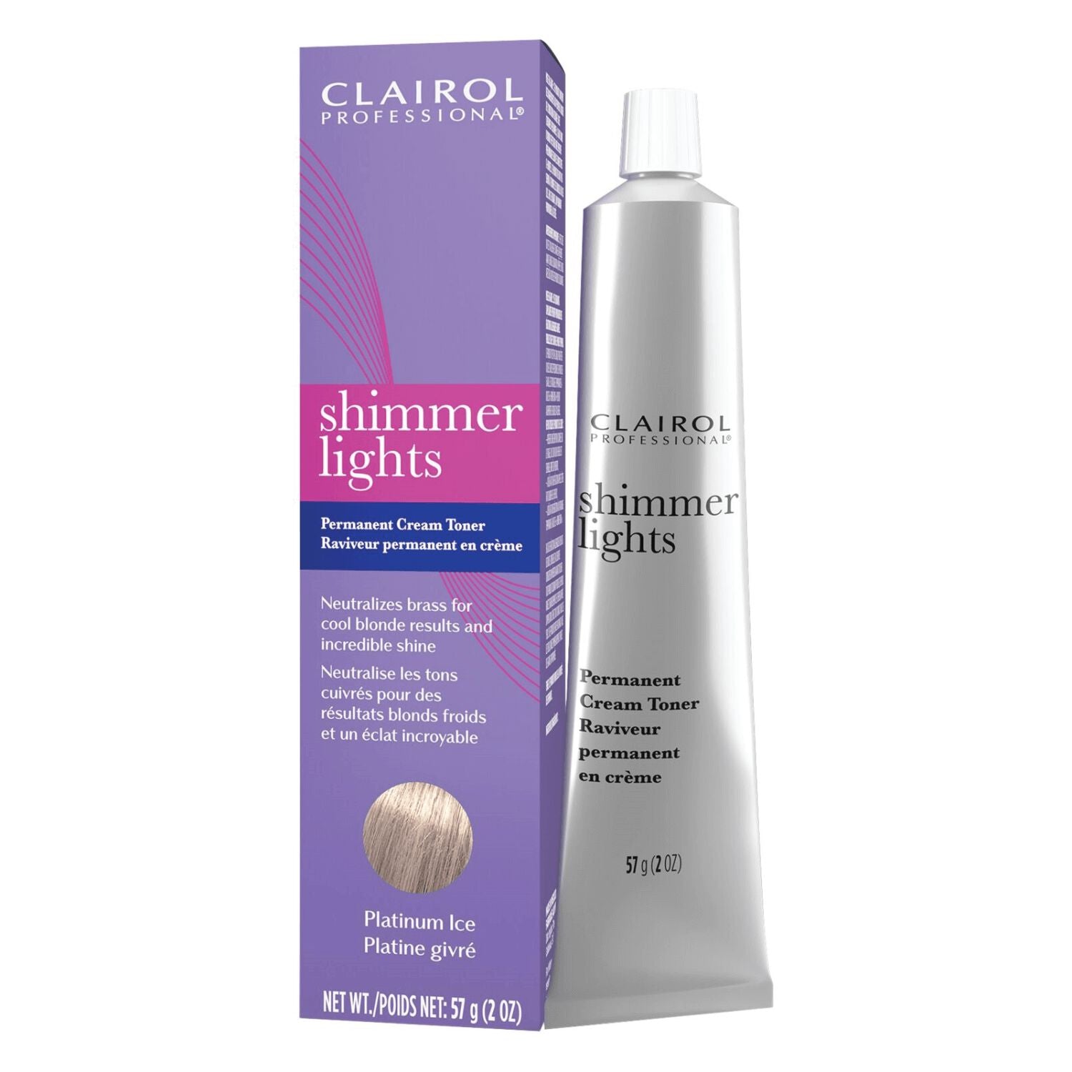 Shimmer Lights  by   Clairol Professional Platinum Ice Permanent Cream Toner