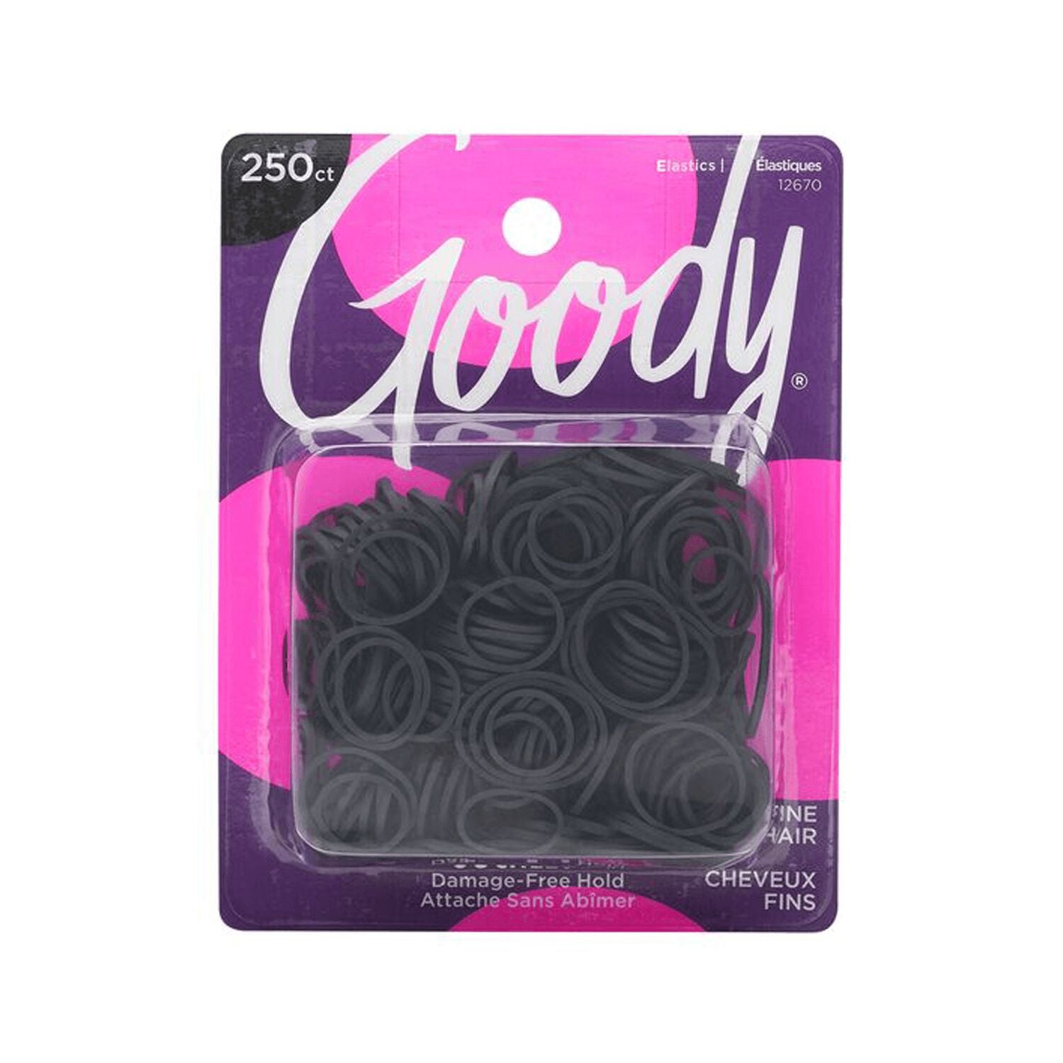 1399  by   Goody Black Rubber Bands 250 Count