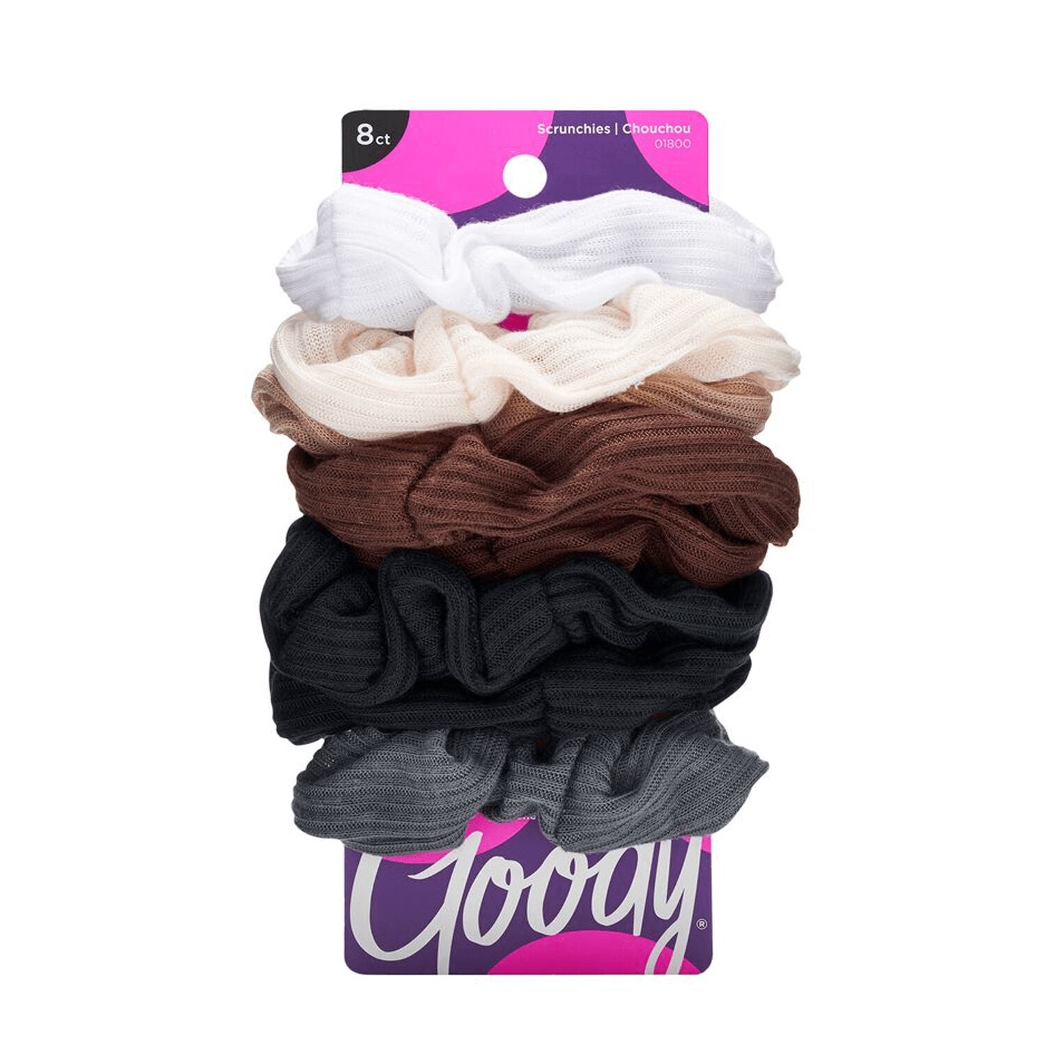 Goody Ribbed Scrunchies 8 Count