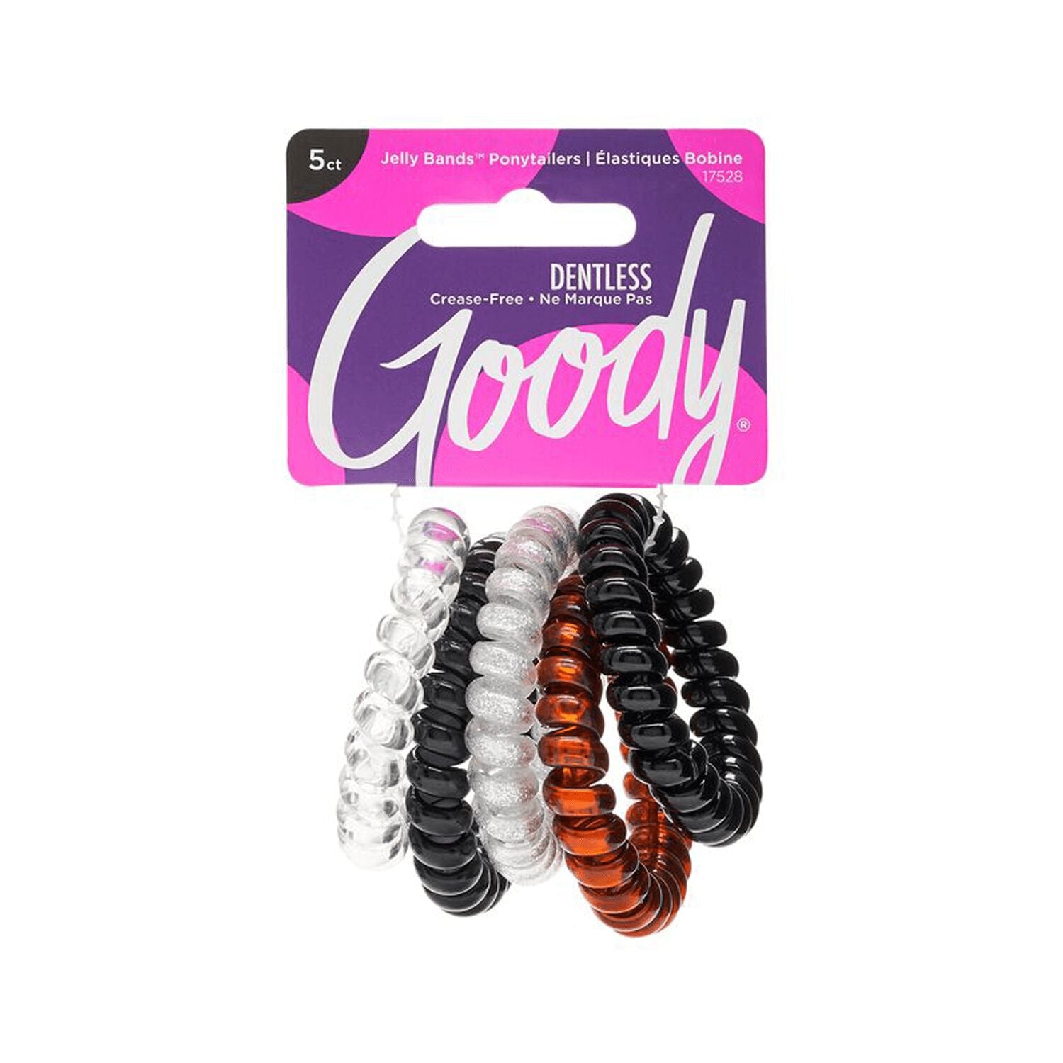 1270  by   Goody Trend Black Neutral Coil Elastics 5 Count