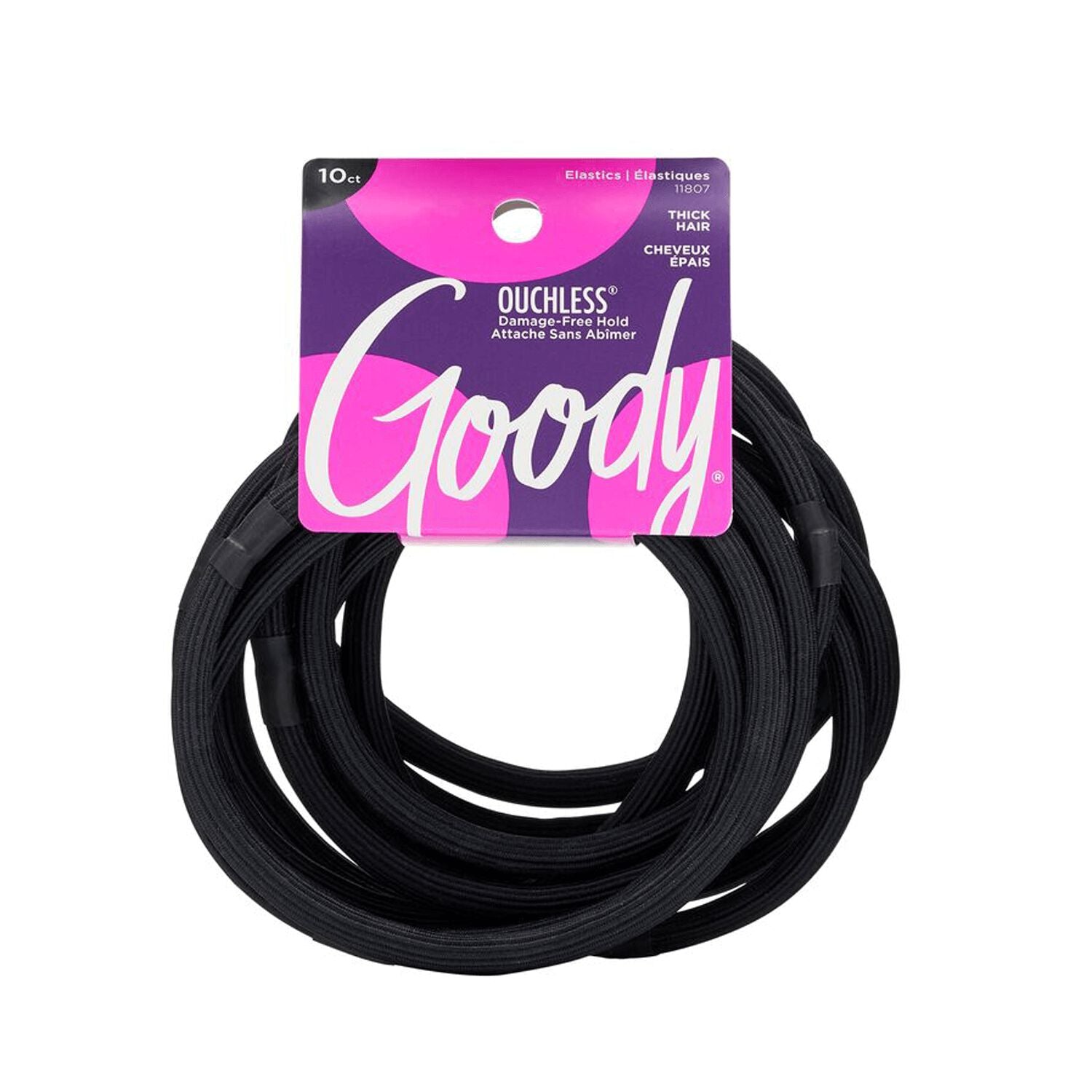 Goody Ouchless Bold Hold Extra Thick Elastics 10 Count