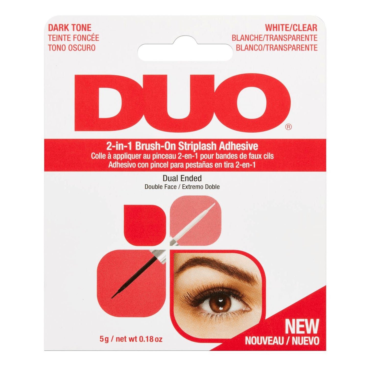 Lash Glue and Remover  by   Ardell Duo 2-in-1 Brush On Clear & Dark Adhesive