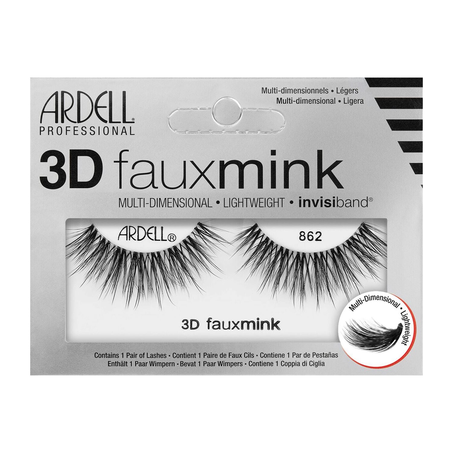 3D Faux Mink Lashes  by   Ardell 3D Faux Mink 862 Lashes