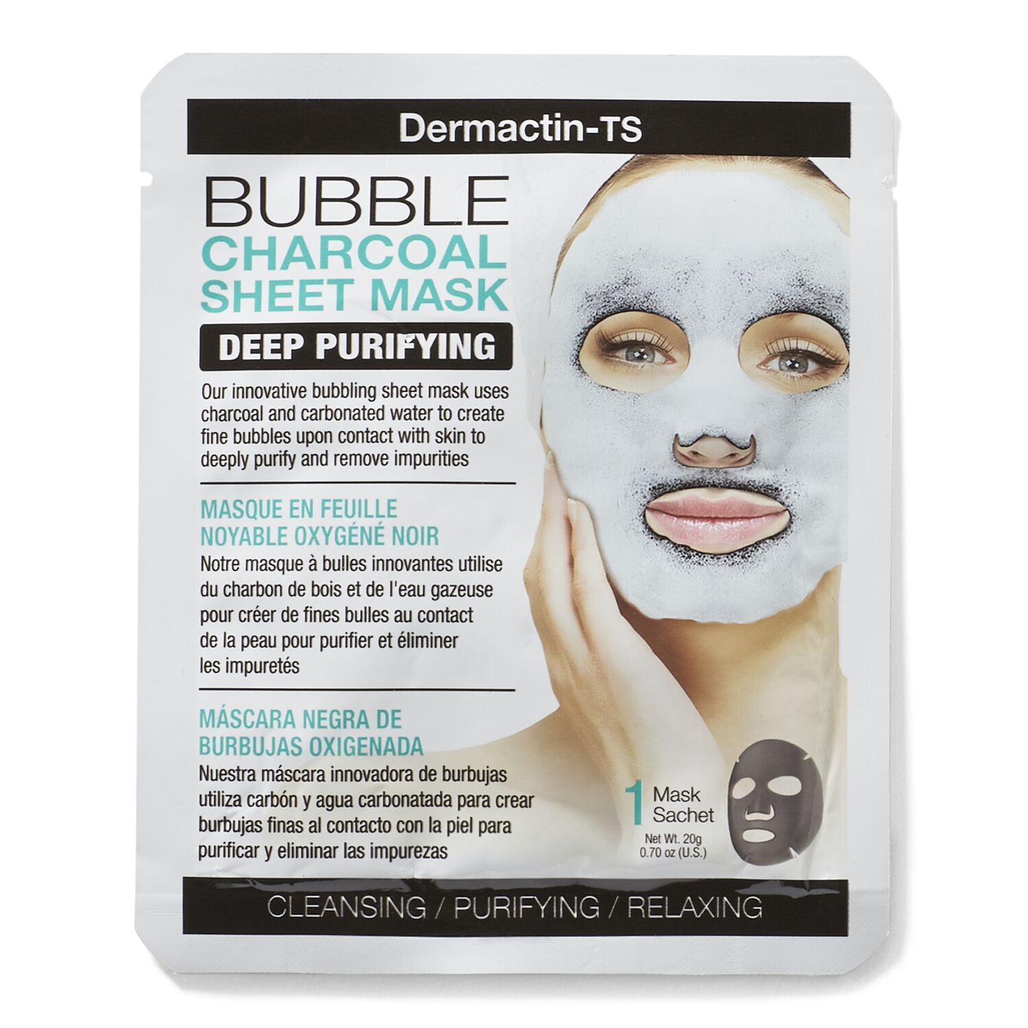 Dermactin-TS Charcoal Bubble Face Mask
