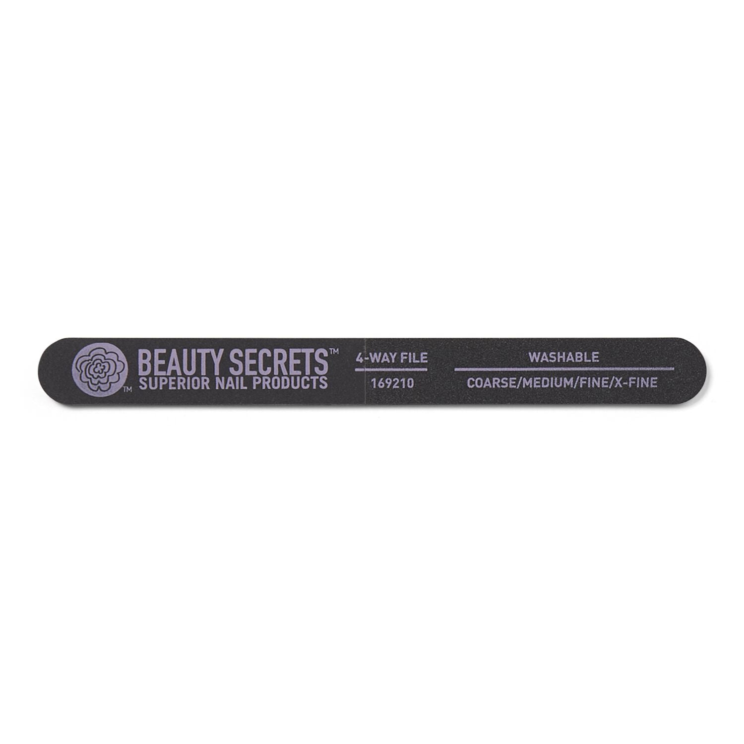 Beauty Secrets Black 4-Way Nail File