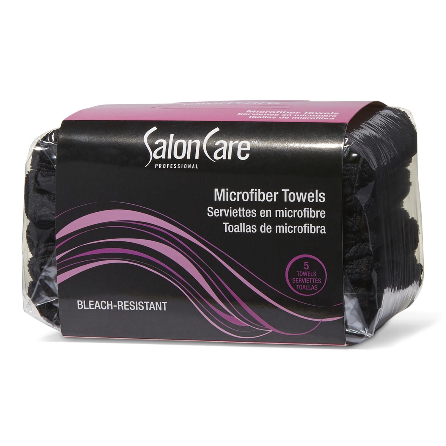 Salon Care Black Microfiber Towels