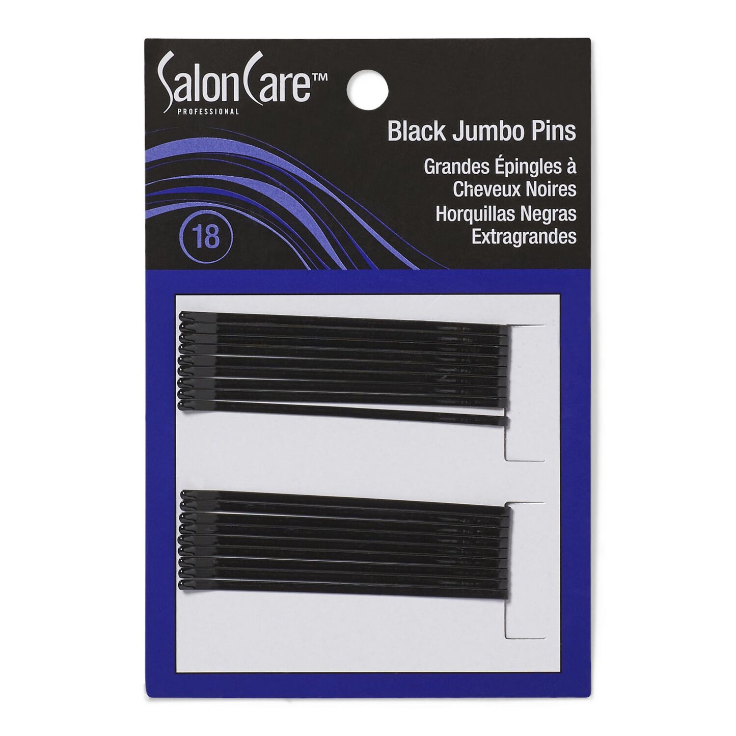Salon Care Black Professional Jumbo Hair Pins