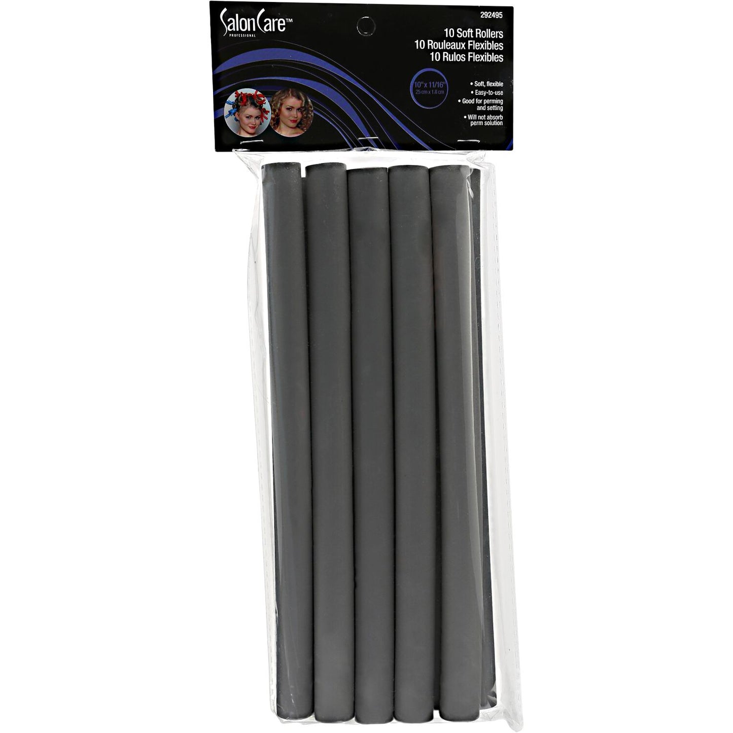 Salon Care Soft Rollers 10 Pack 11/16 INCH