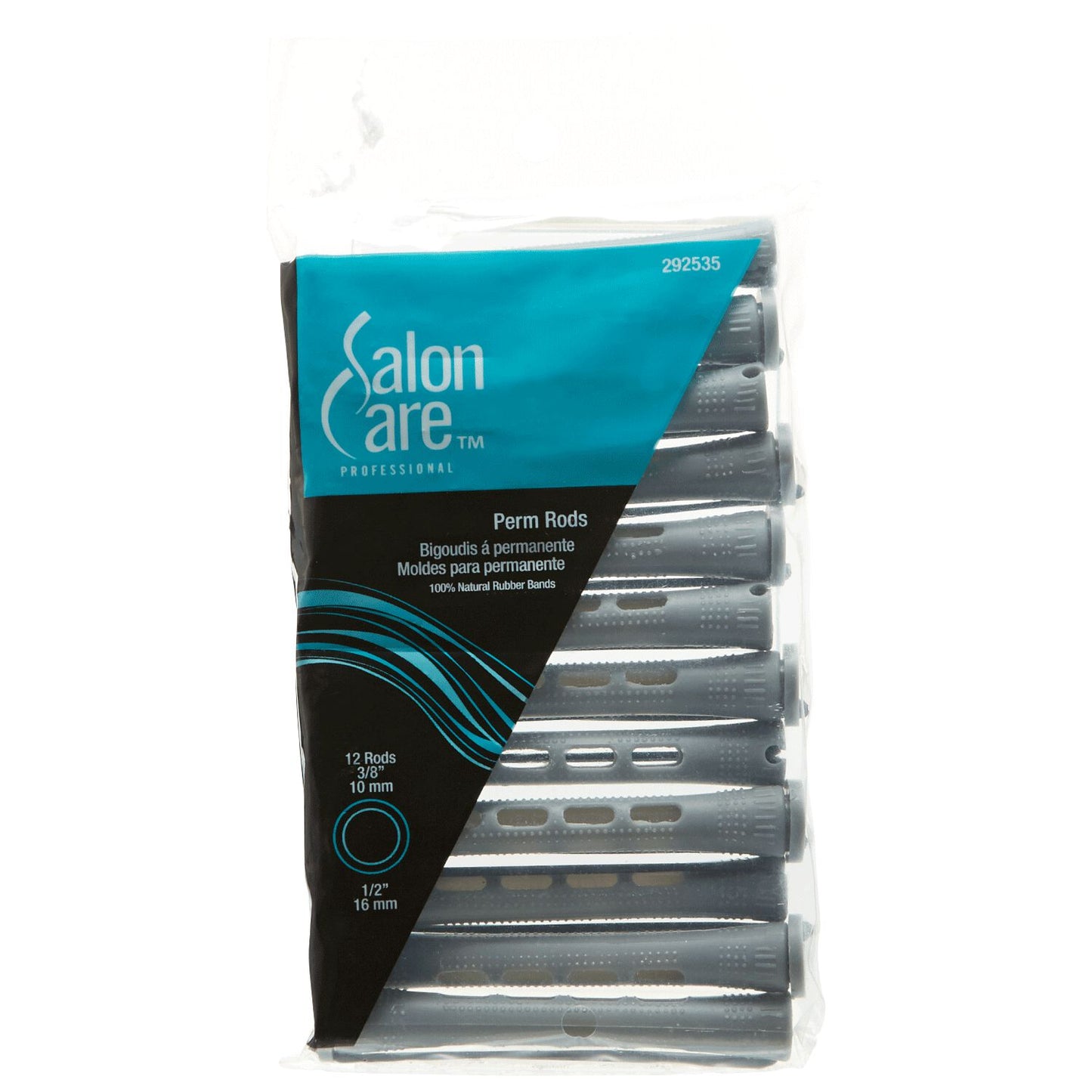 Salon Care Grey Long Curved Perm Rods