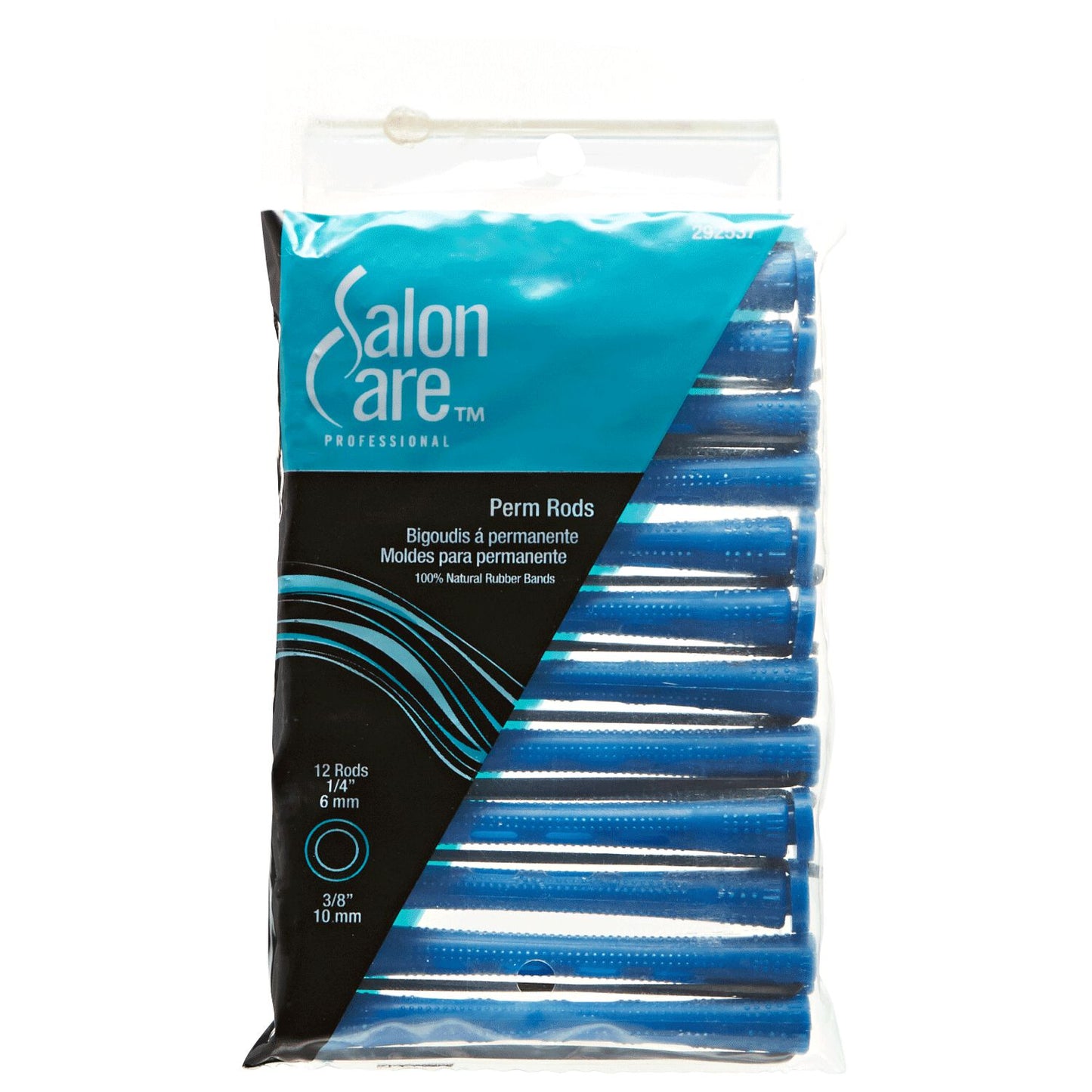 Salon Care Blue Long Curved Perm Rods