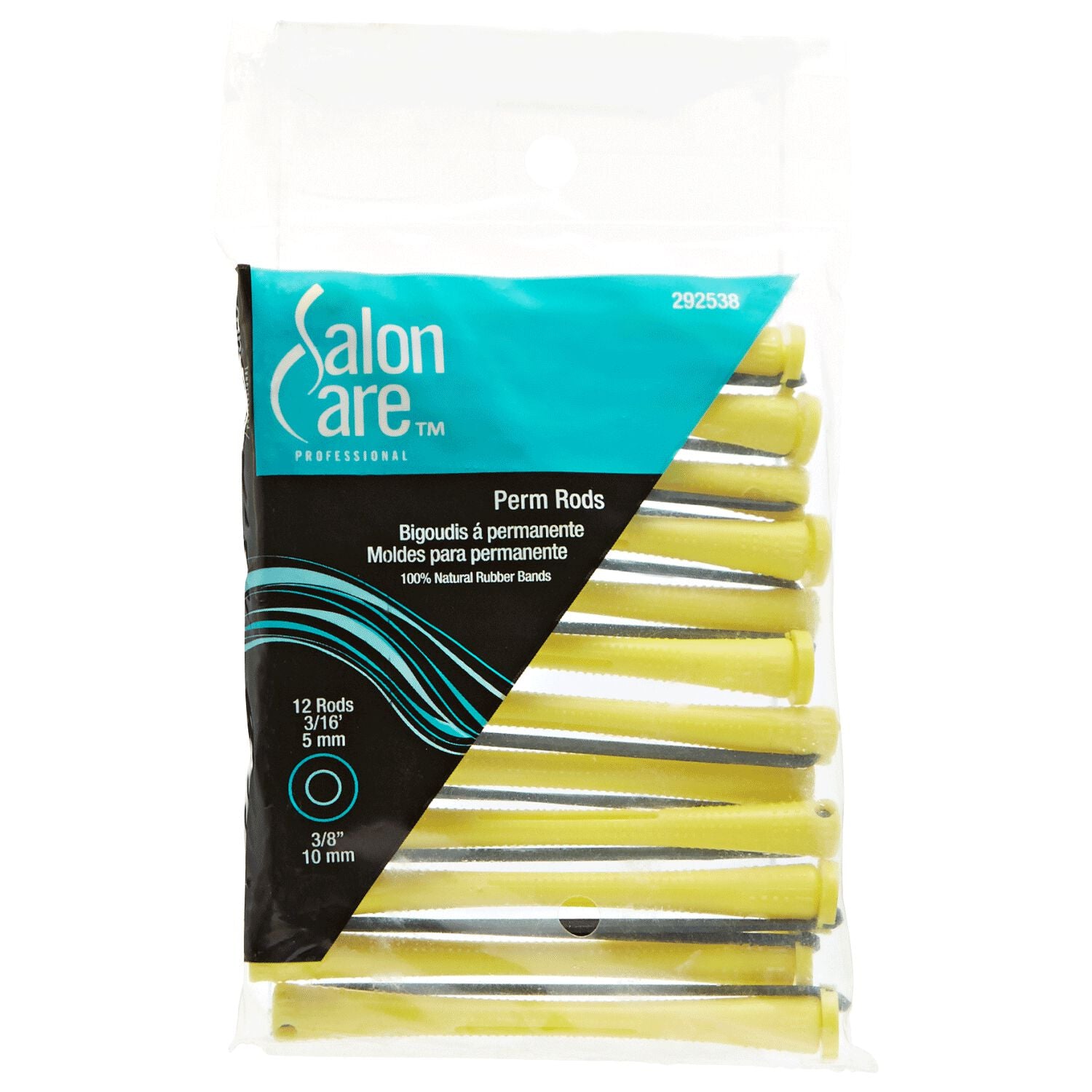 Salon Care Yellow Long Curved Perm Rods