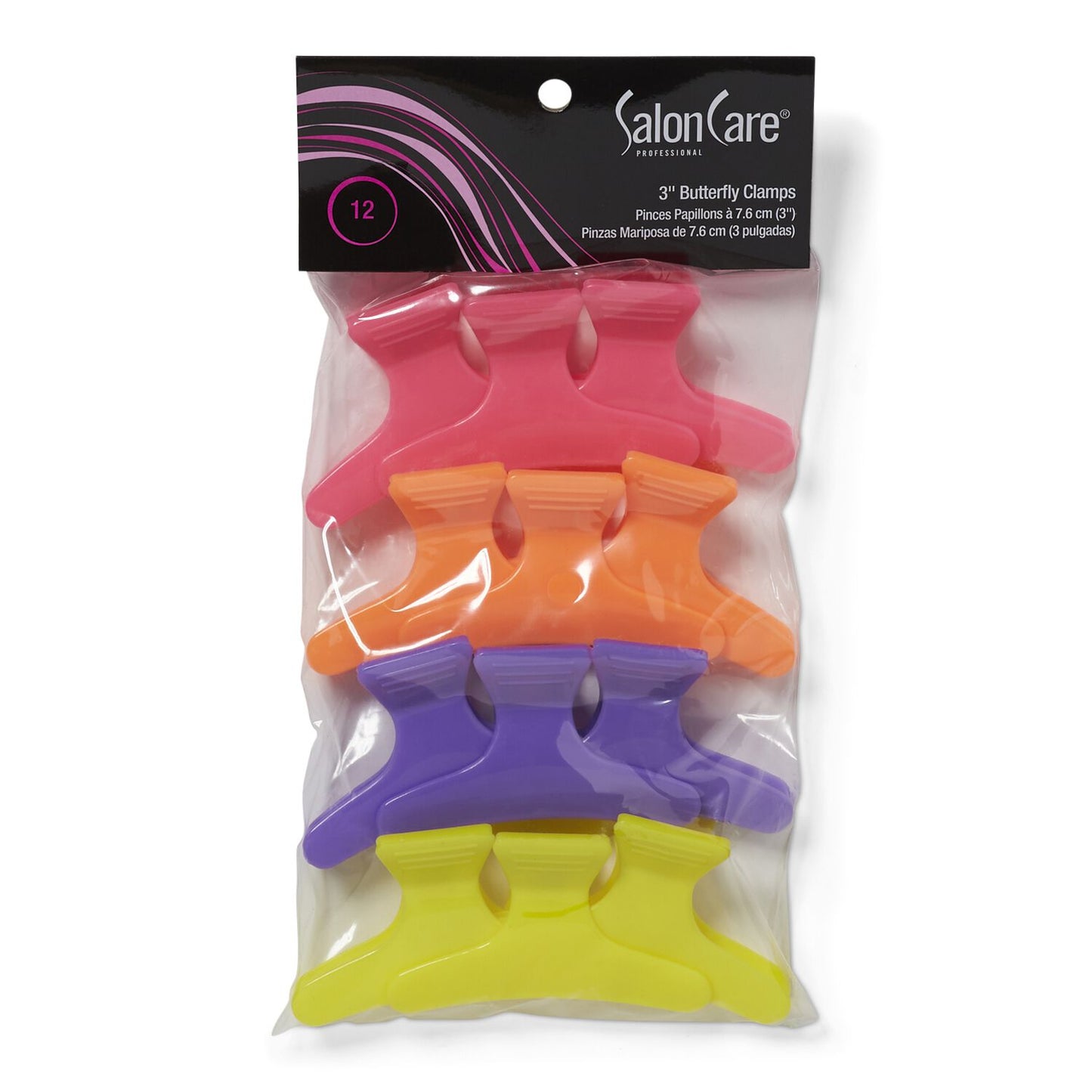 Salon Care 3" Butterfly Clamps