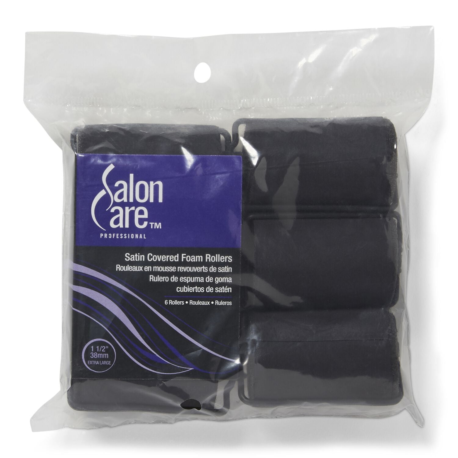 Salon Care Satin Foam Roller 1 1/2 Inch