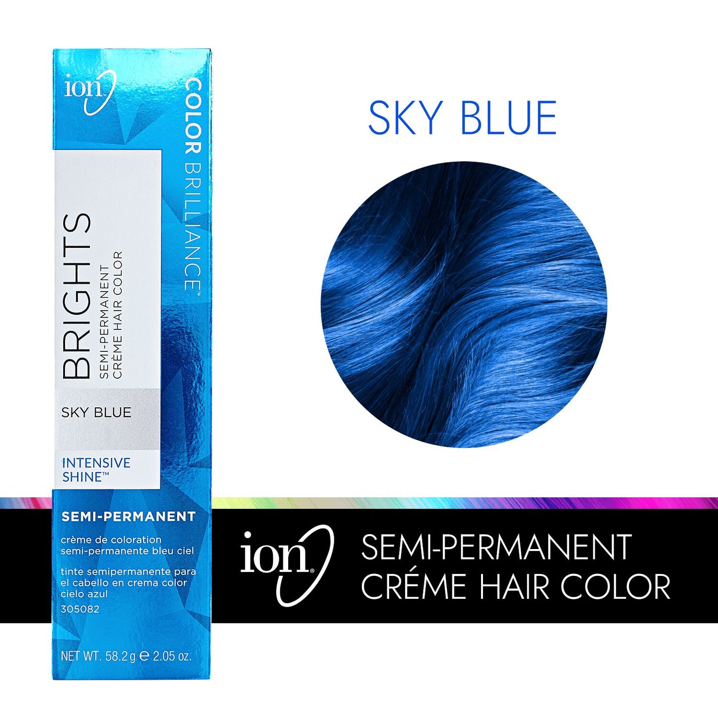 Color Brilliance  by   ion Sky Blue Semi Permanent Hair Color