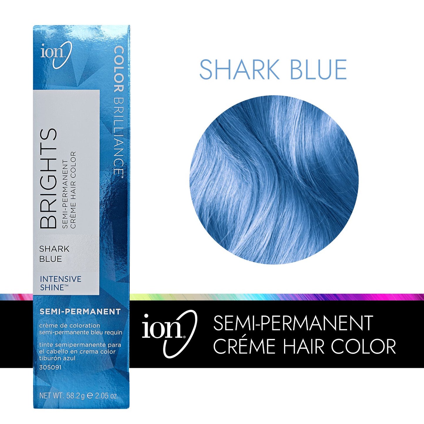 Color Brilliance  by   ion Shark Blue Semi Permanent Hair Color