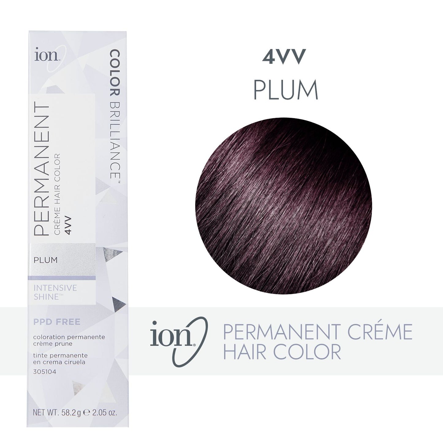 ion 4VV Plum Permanent Creme Hair Color