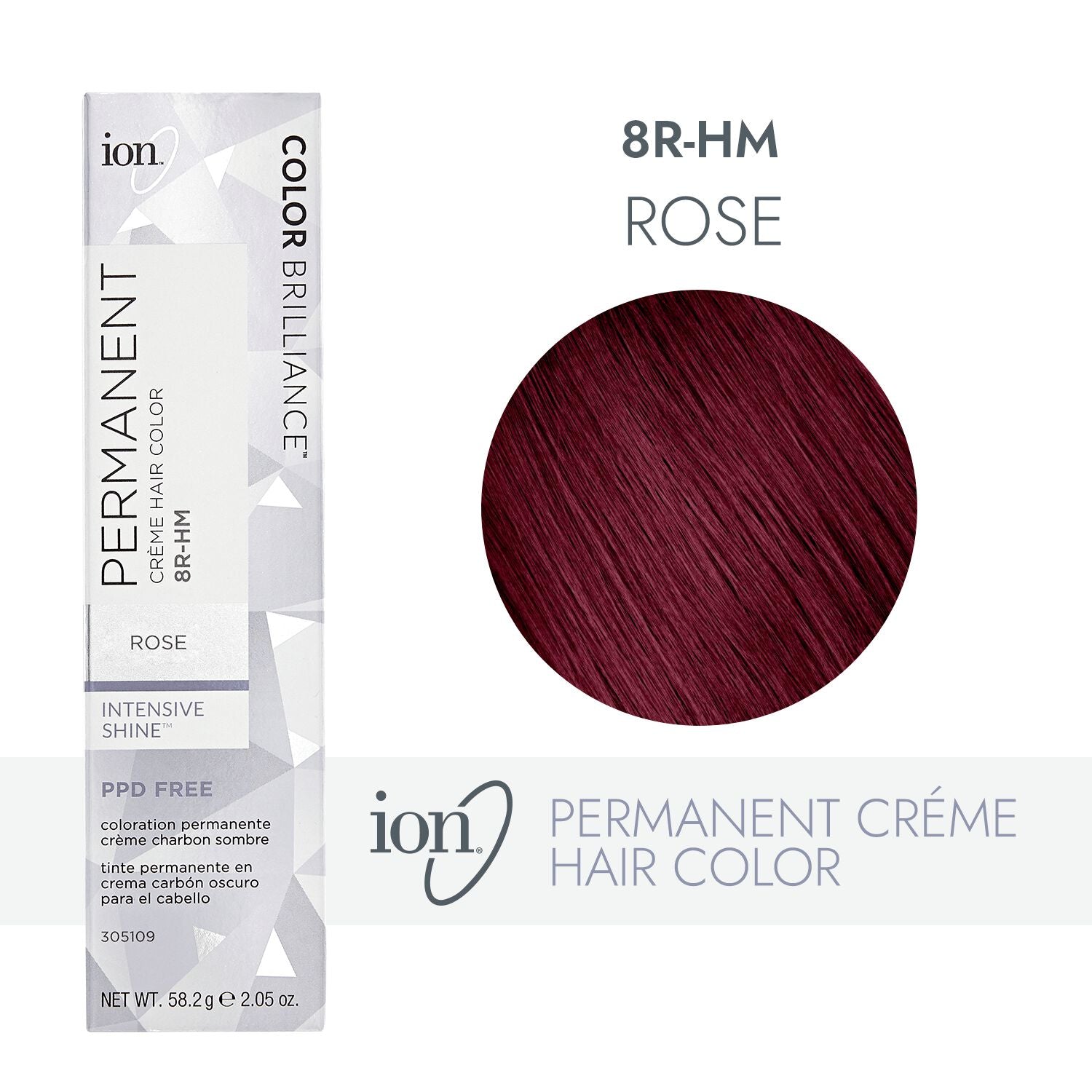 ion 8R-HM Rose Permanent Creme Hair Color