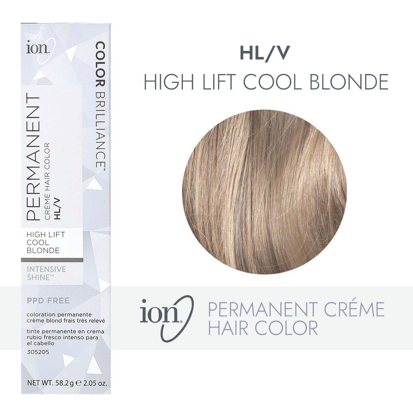 ion HL-V Hi Lift Cool Blonde Permanent Creme Hair Color