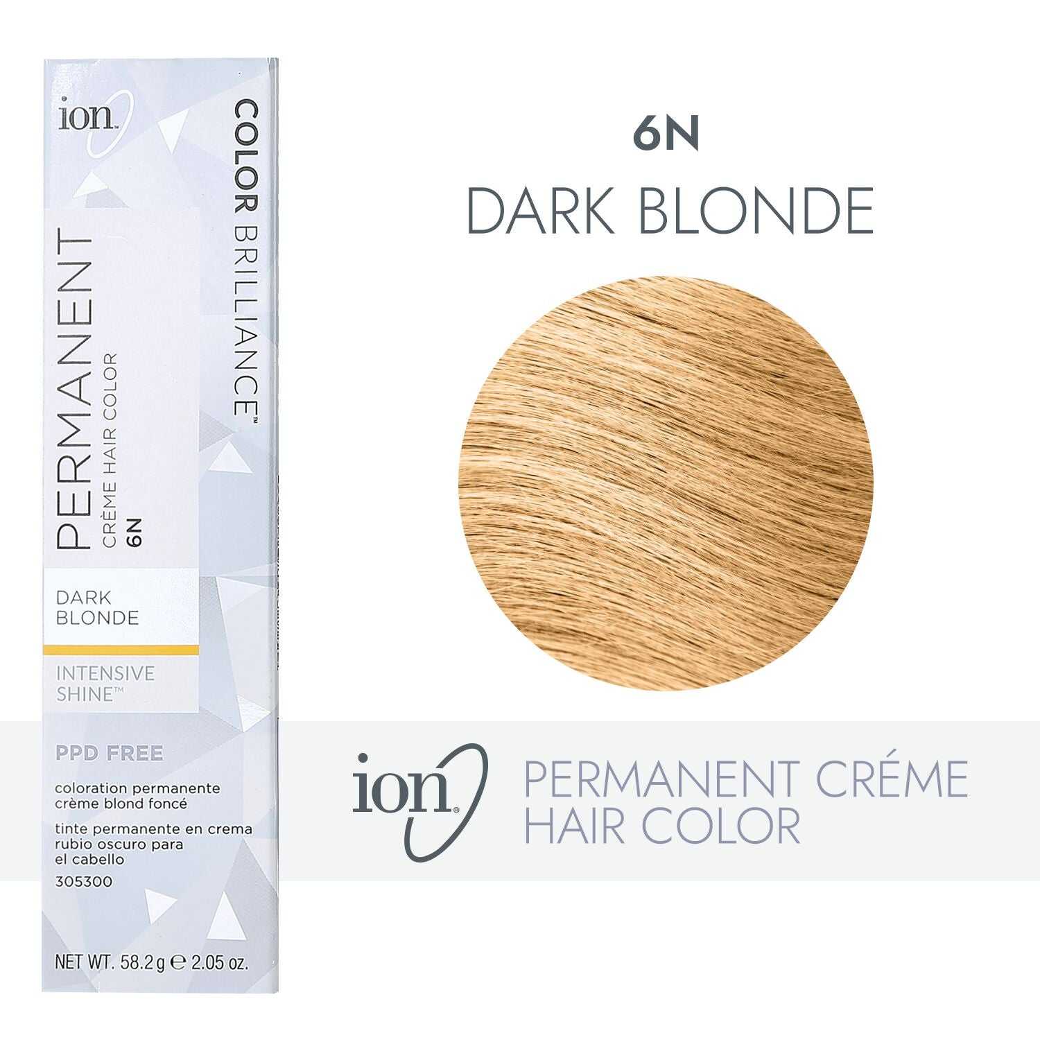 ion 6N Dark Blonde Permanent Creme Hair Color