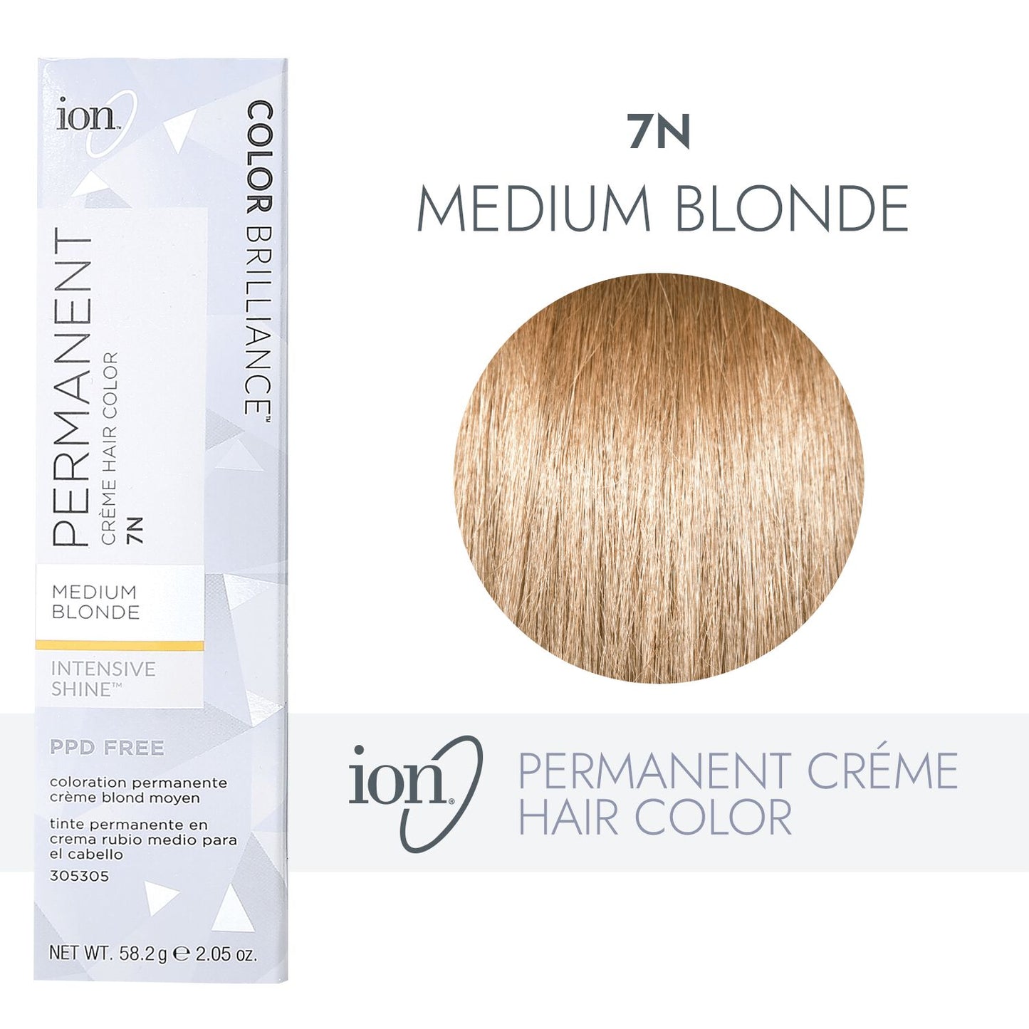 ion 7N Medium Blonde Permanent Creme Hair Color
