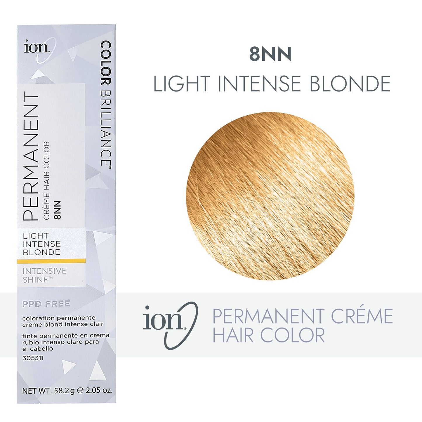 ion 8NN Light Intense Blonde Permanent Creme Hair Color