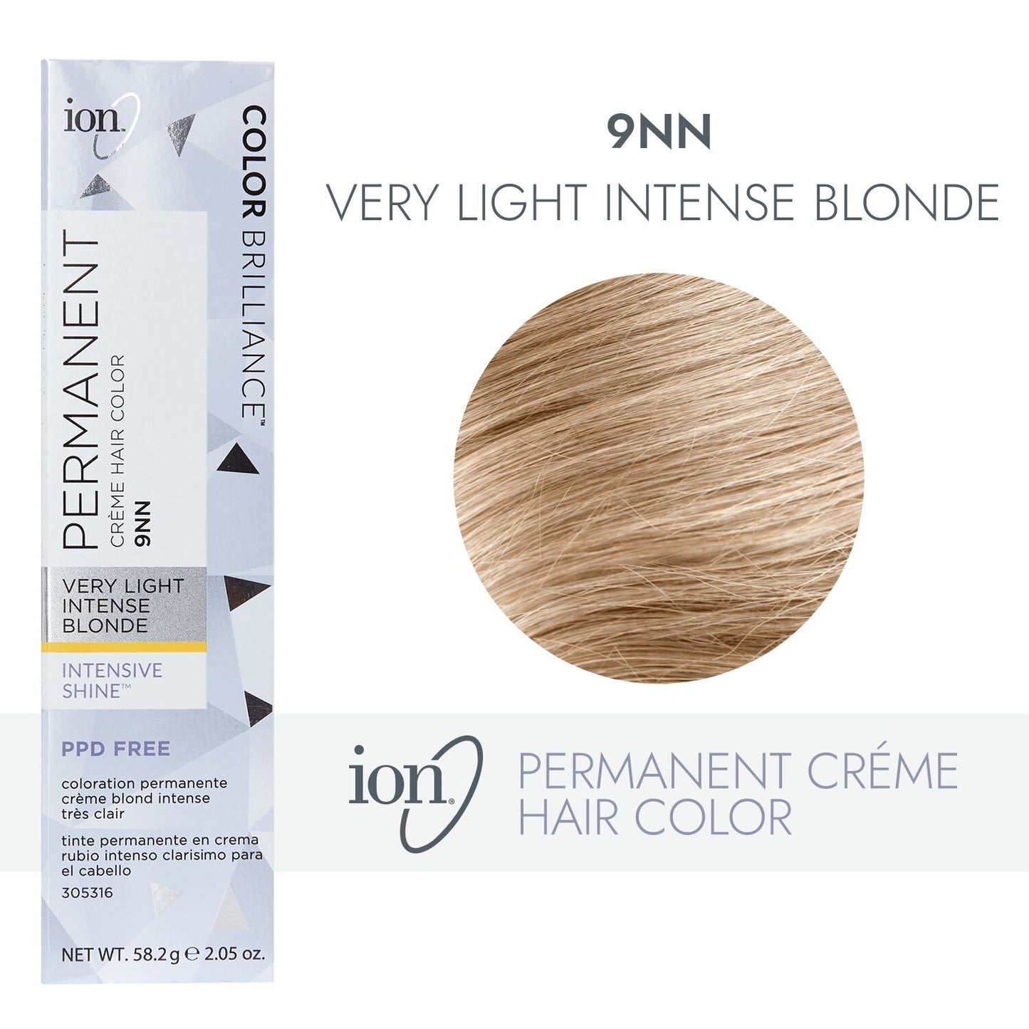 ion 9NN Very Light Intense Blonde Permanent Creme Hair Color