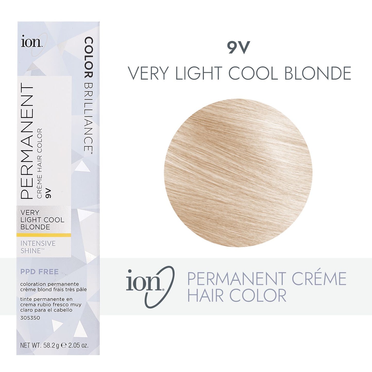 ion 9V Very Light Cool Blonde Permanent Creme Hair Color