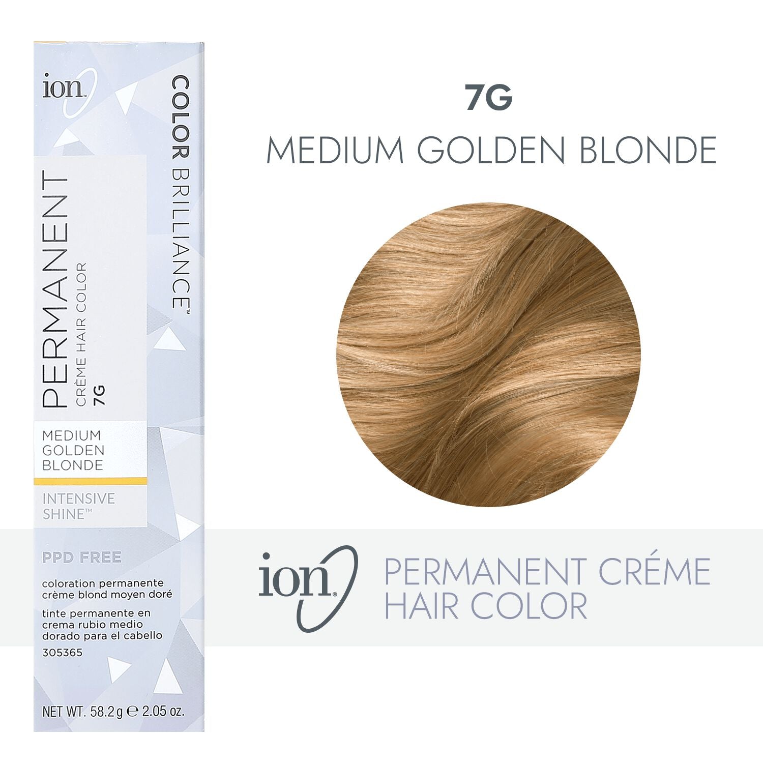 ion 7G Medium Golden Blonde Permanent Creme Hair Color