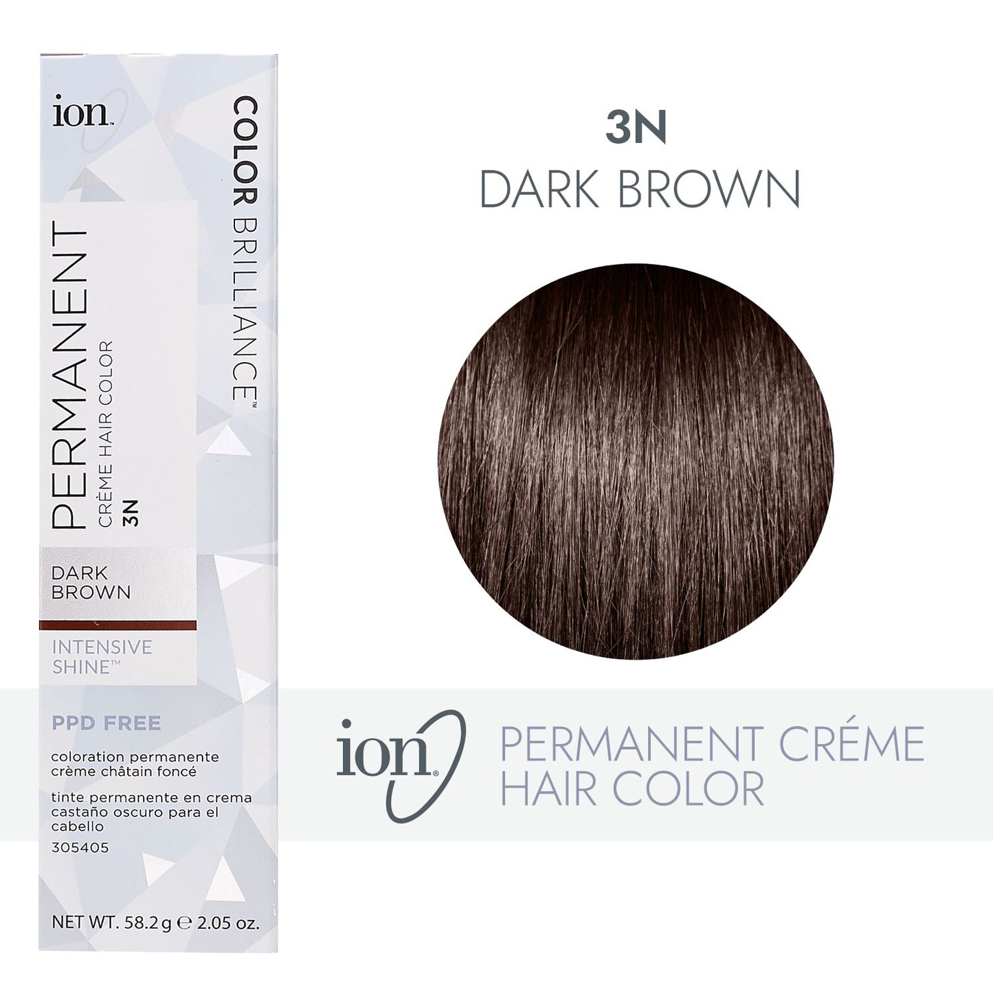 ion 3N Dark Brown Permanent Creme Hair Color