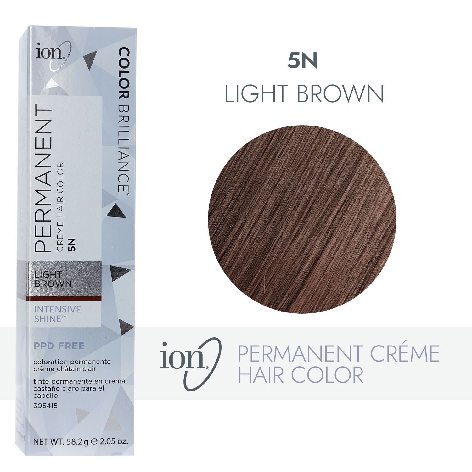 ion 5N Light Brown Permanent Creme Hair Color