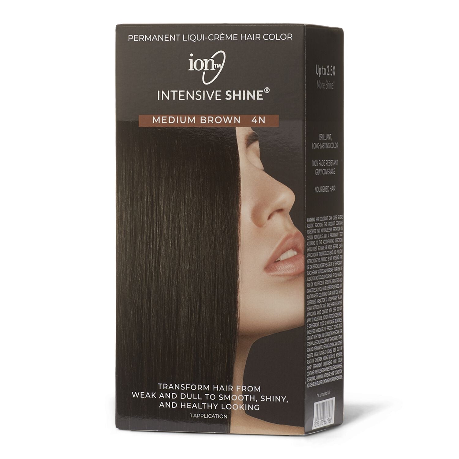 Intensive Shine  by   ion Intensive Shine Hair Color Kit Medium Brown 4N