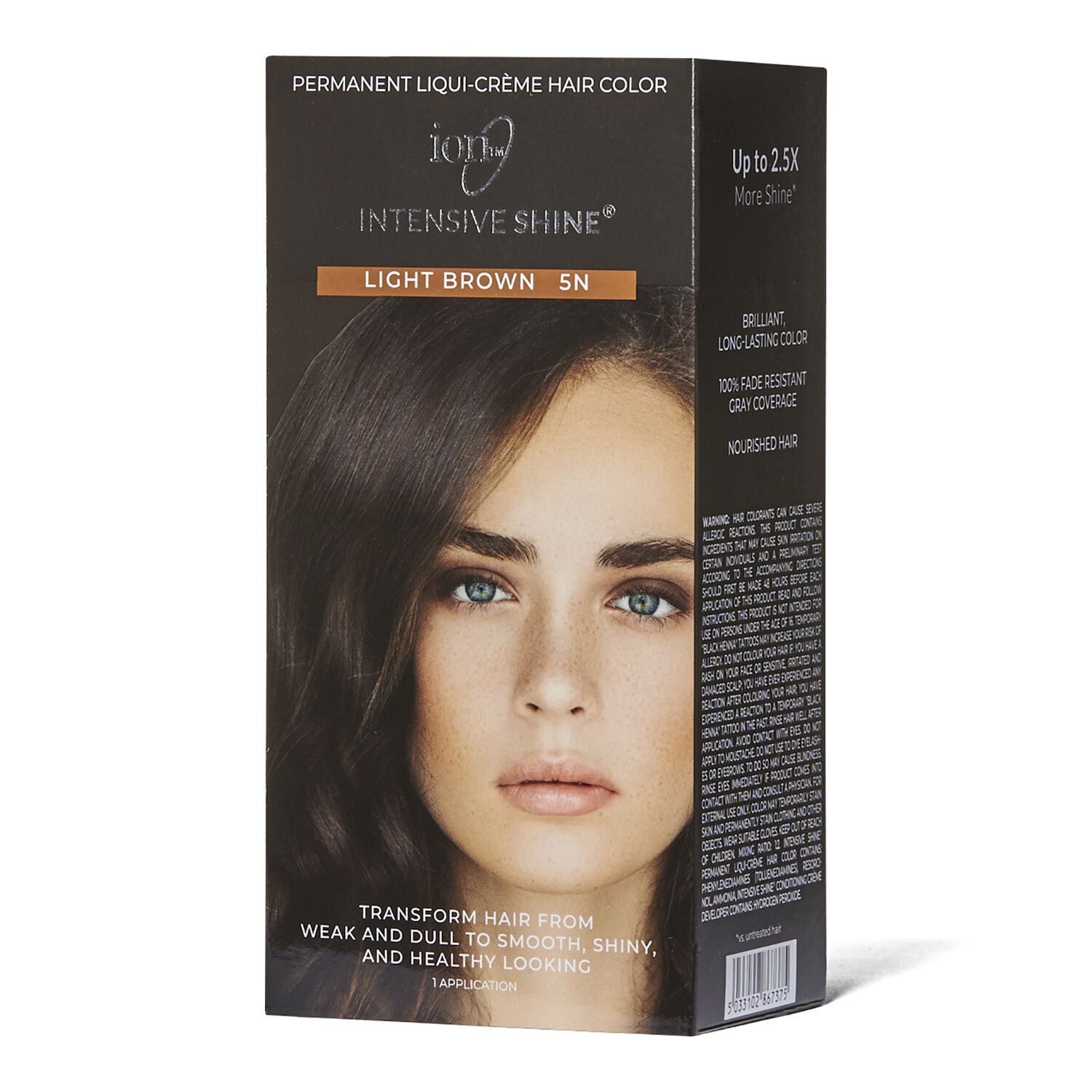 Intensive Shine  by   ion Intensive Shine Hair Color Kit Light Brown 5N