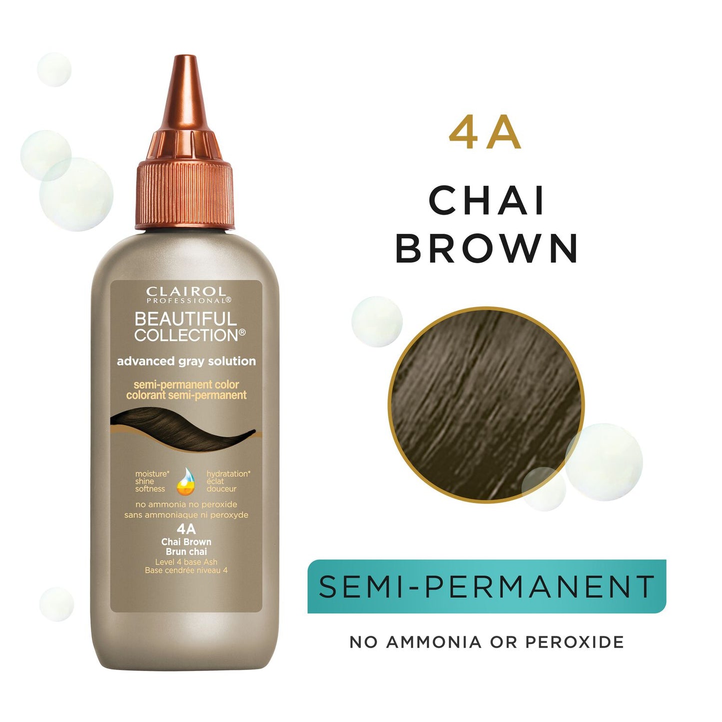 Beautiful Collection  by   Clairol Professional 4A Chai Brown Semi Permanent Hair Color