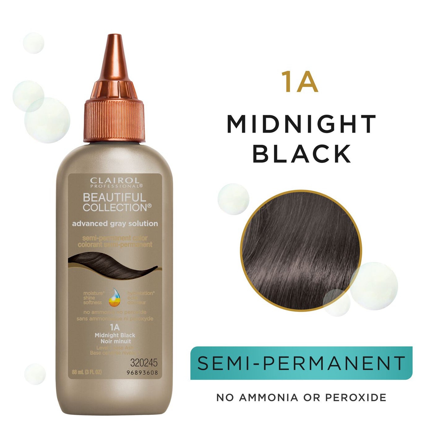 Beautiful Collection  by   Clairol Professional Clairol Beautiful Collection Advanced Gray Solution Semi-permanent Color Midnight Black