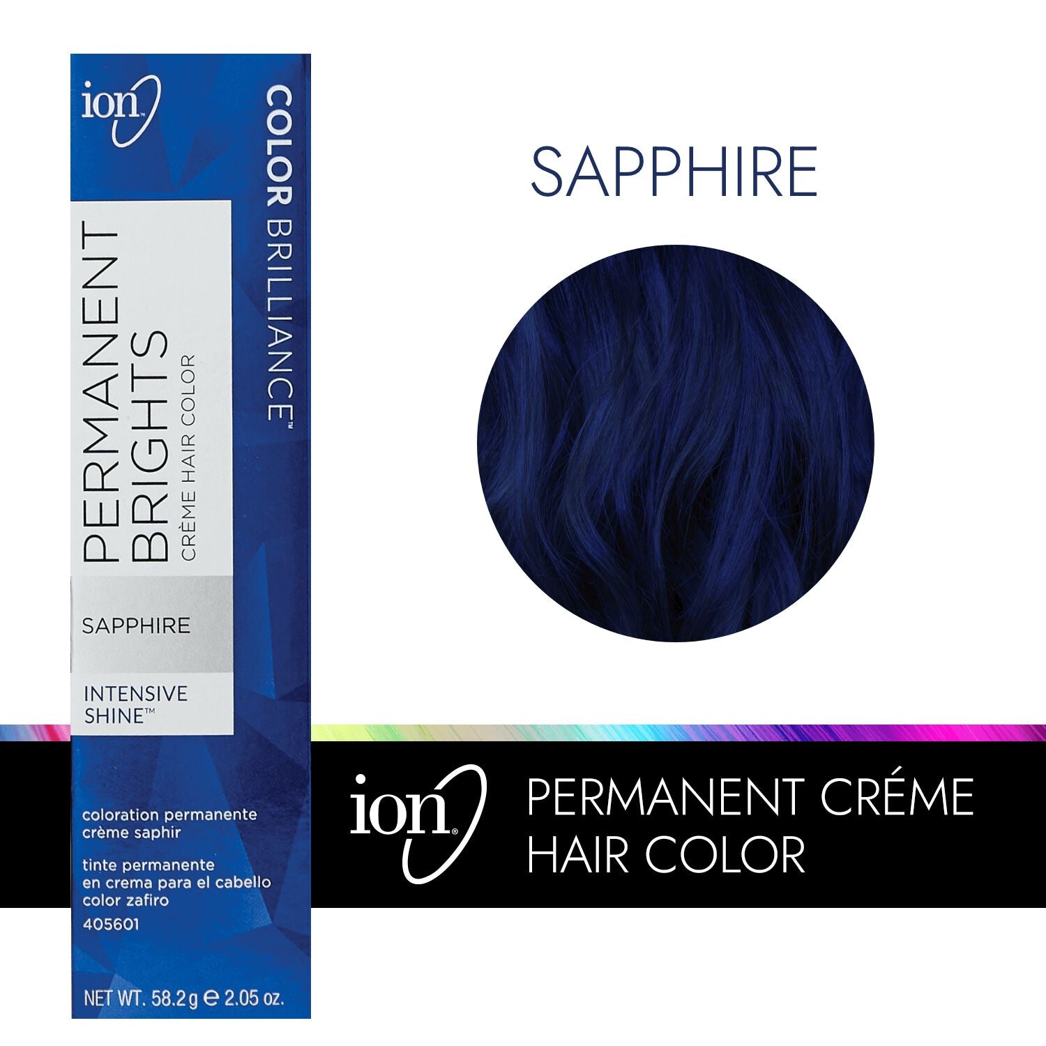 Color Brilliance  by   ion Permanent Brights Creme Hair Color Sapphire