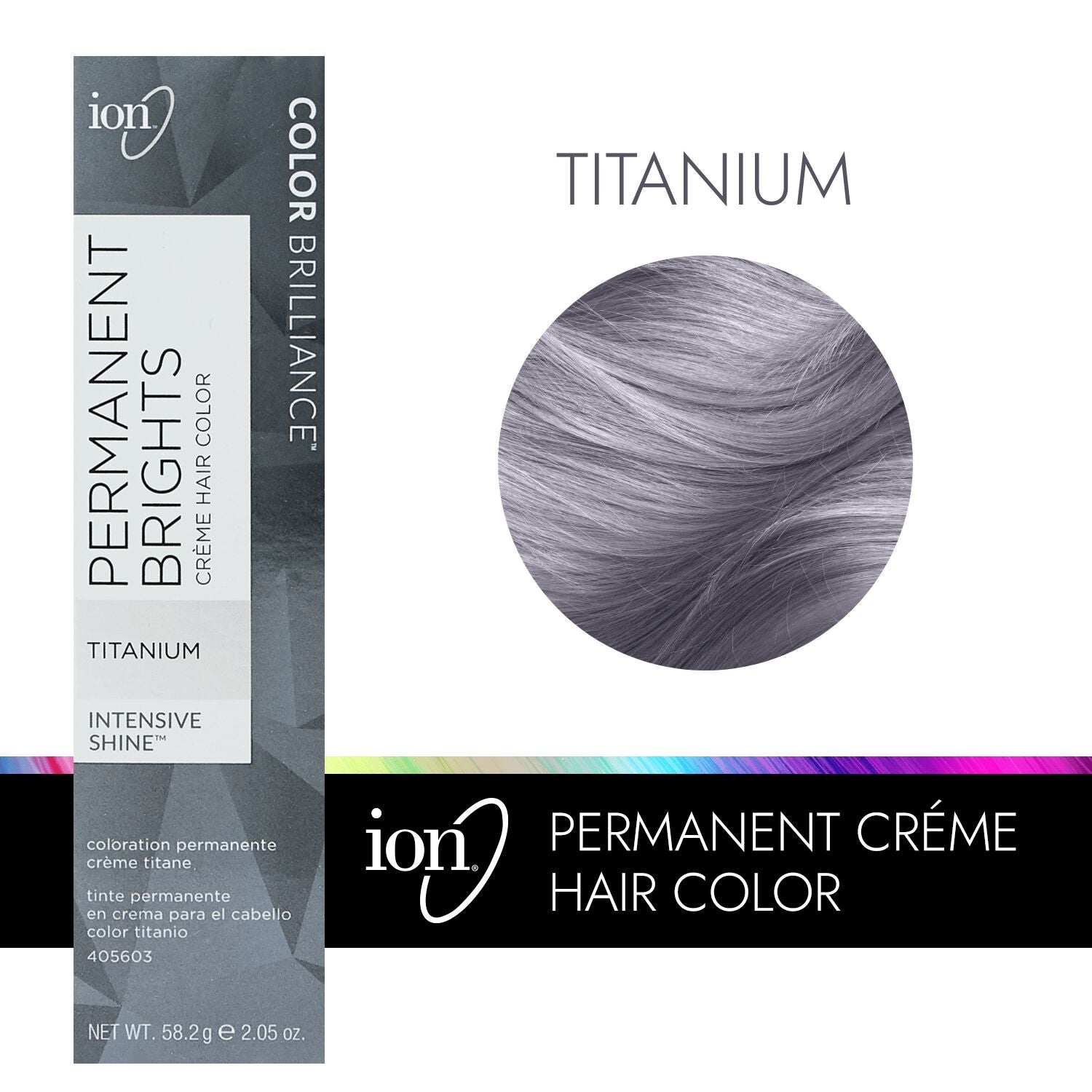 Color Brilliance  by   ion Permanent Brights Creme Hair Color Titanium