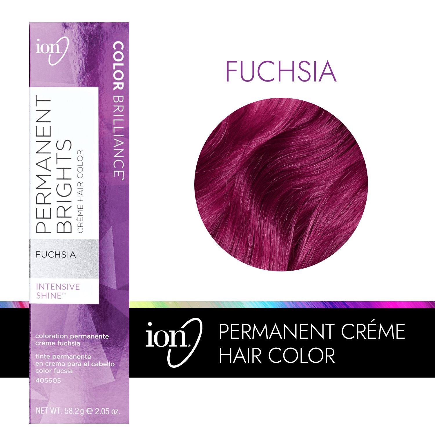 Color Brilliance  by   ion Permanent Brights Creme Hair Color Fuchsia