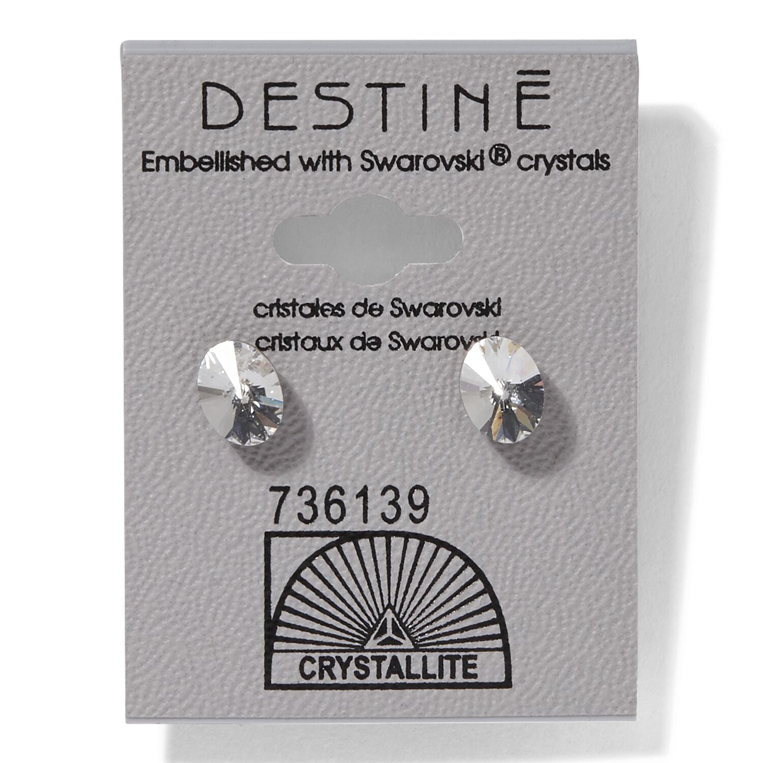 Crystallite Crystal Oval Rivoli Earrings
