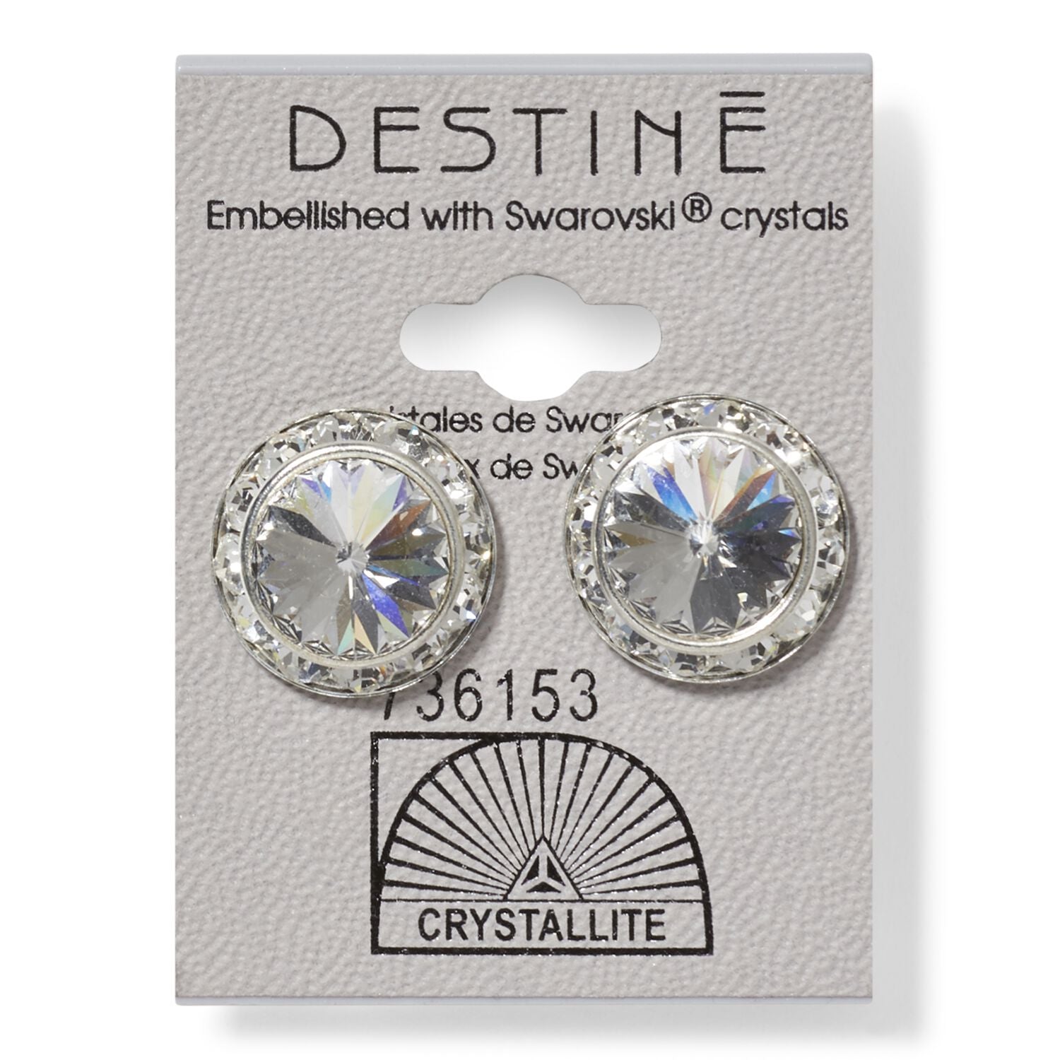 Crystallite Destine Clear RS Rivoli Crystal Earring
