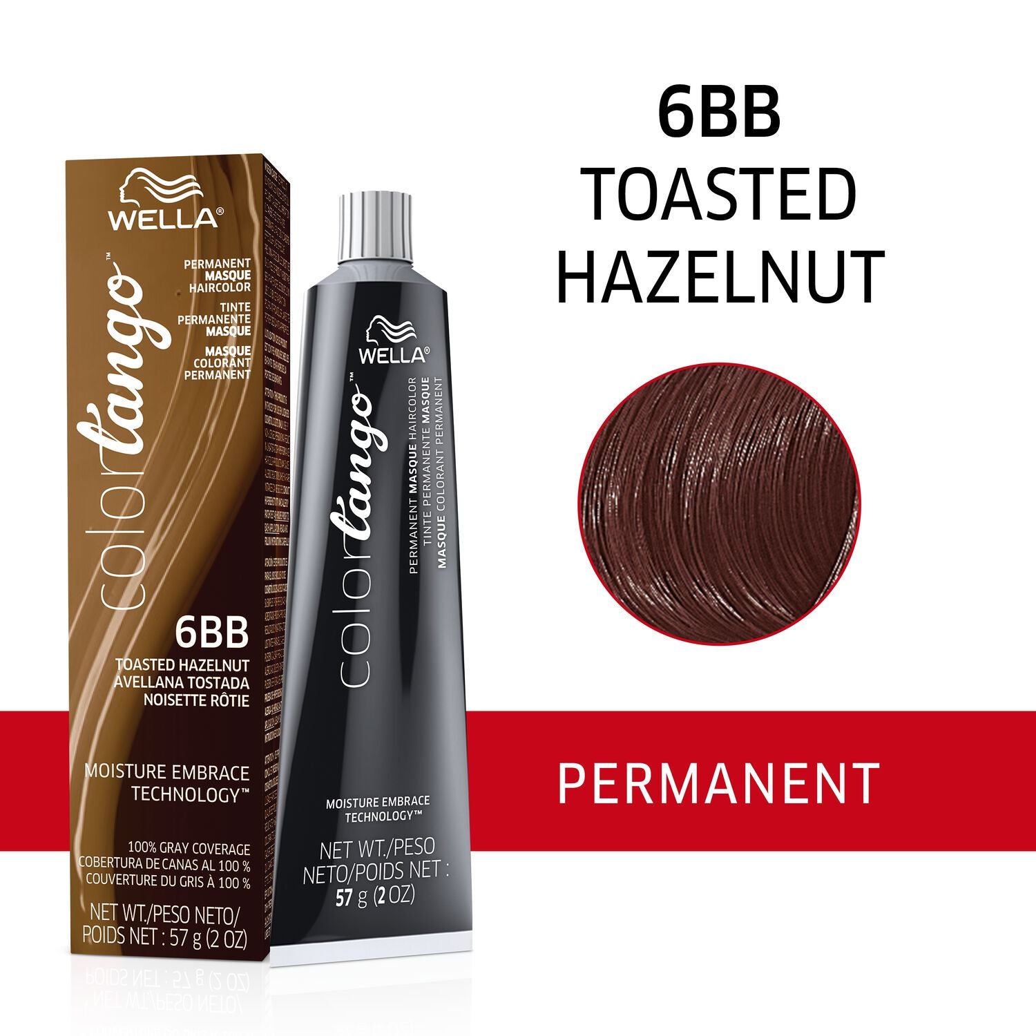 Color Tango  by   Wella 6BB Toasted Hazelnut Permanent Masque Hair Color